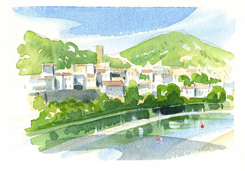 Roquebrun location - Painting vacation in the South of France