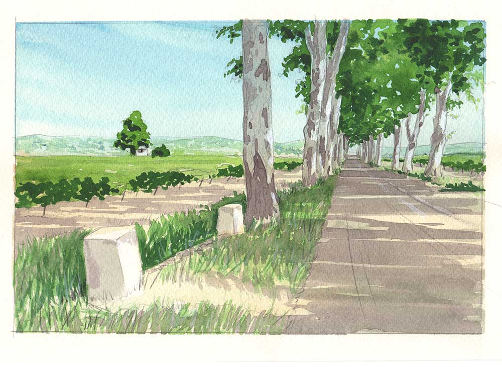 road to neffies - Painting vacation in the South of France