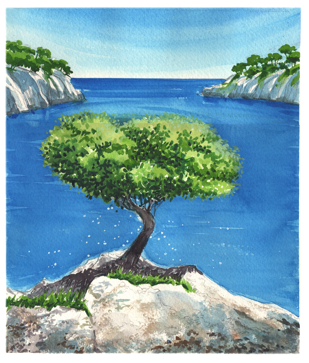 travel sketching holiday