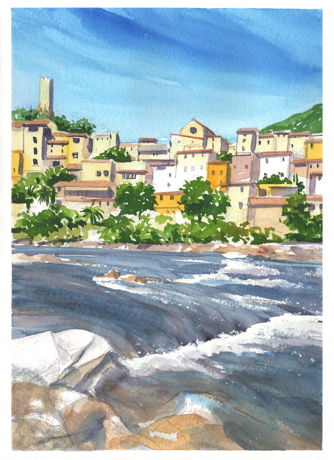 travel sketching holiday