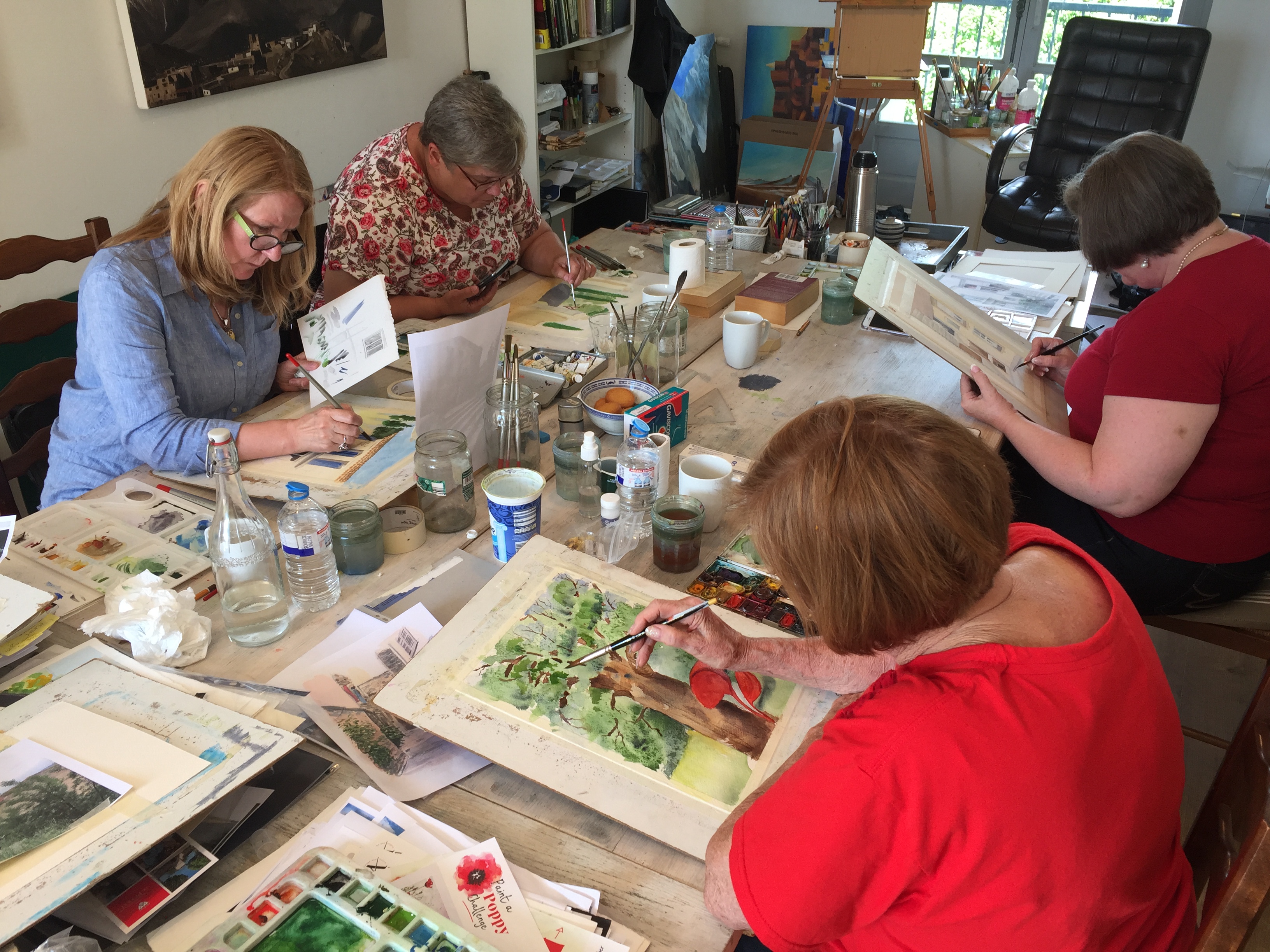 studio painting holiday france