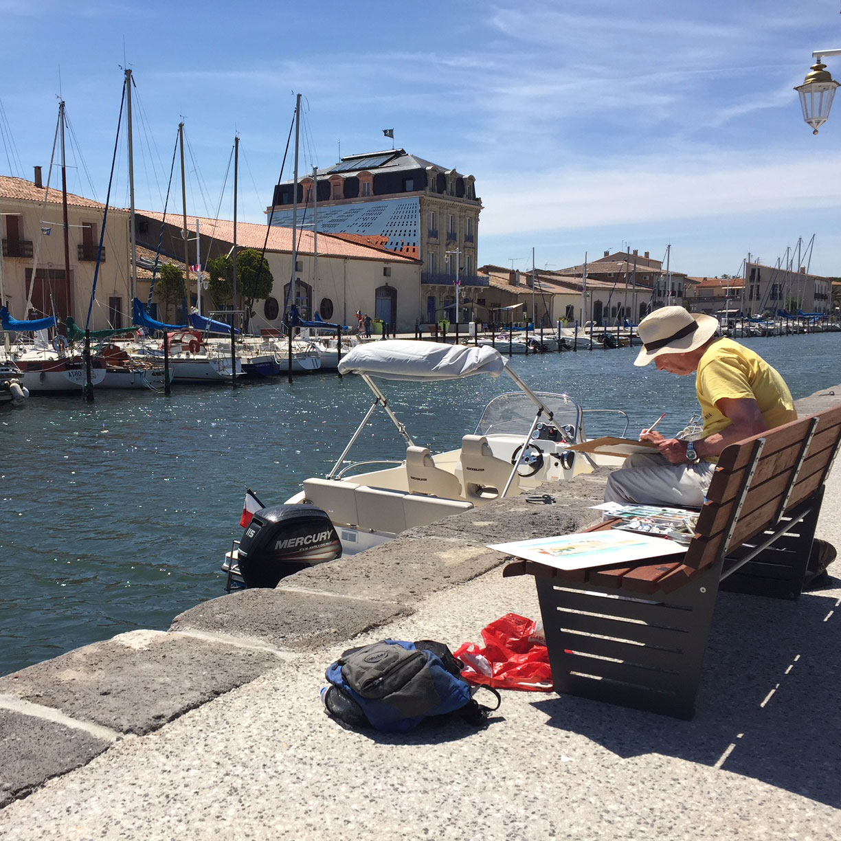 painting holiday - marseillan port france