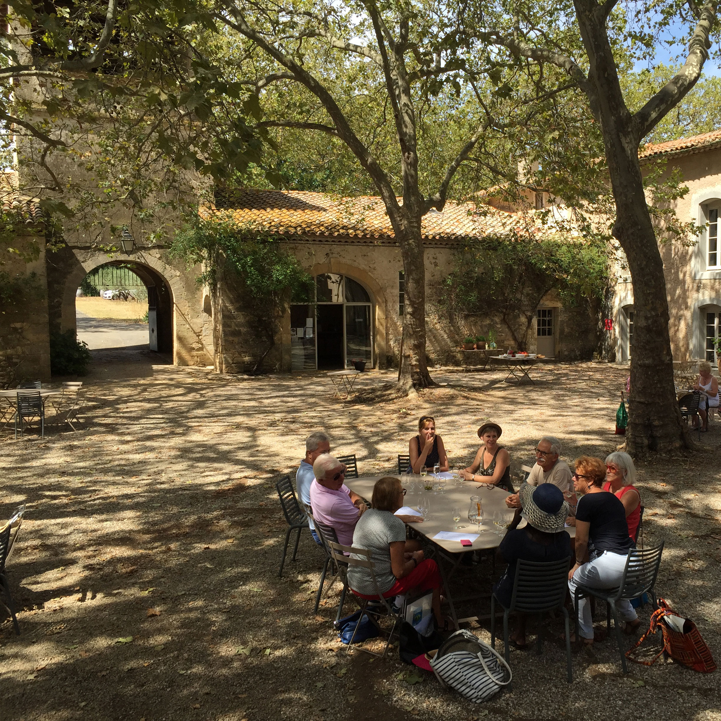 wine domain lunch painting holiday france