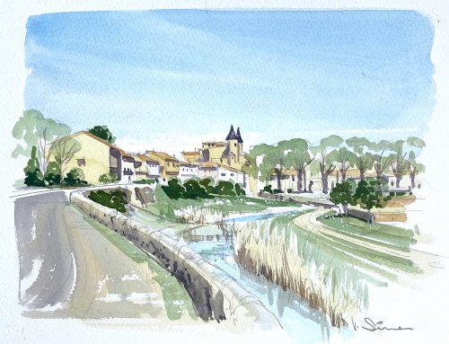 How to Paint..The village of Pouzolles – en plein air.